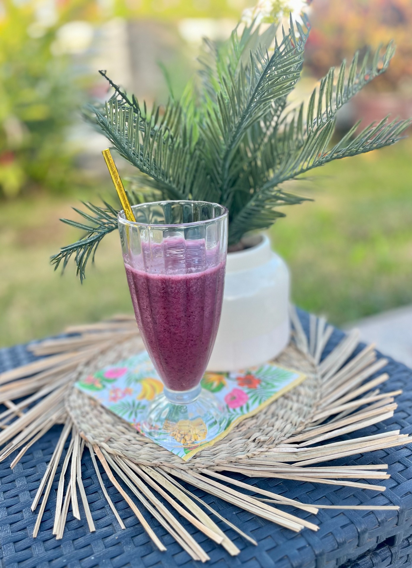 Smoothie myrtilles gingembre citron